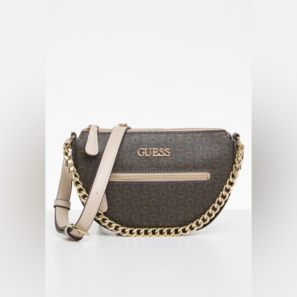NWT Guess Sylvester mini top zip-natural